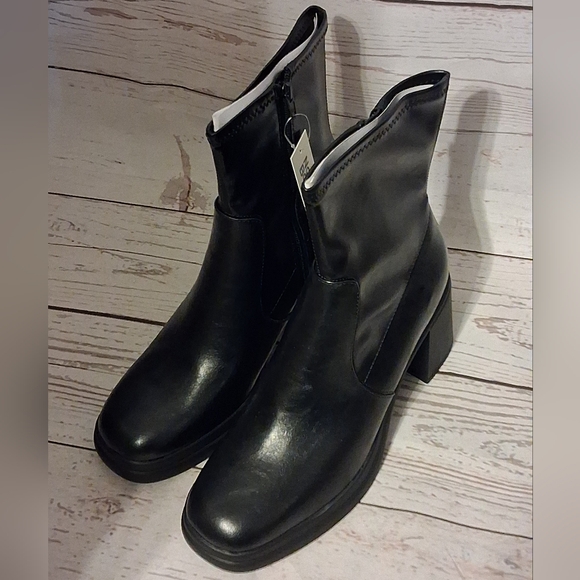 No Boundaries Women's Black Platform Dress Boots Size 11 - Picture 4 of 8